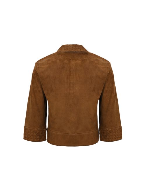 Giacca Karis Weaved in suede Tabacco LEATHER AUTHORITY | KARIS WAVEDJ17